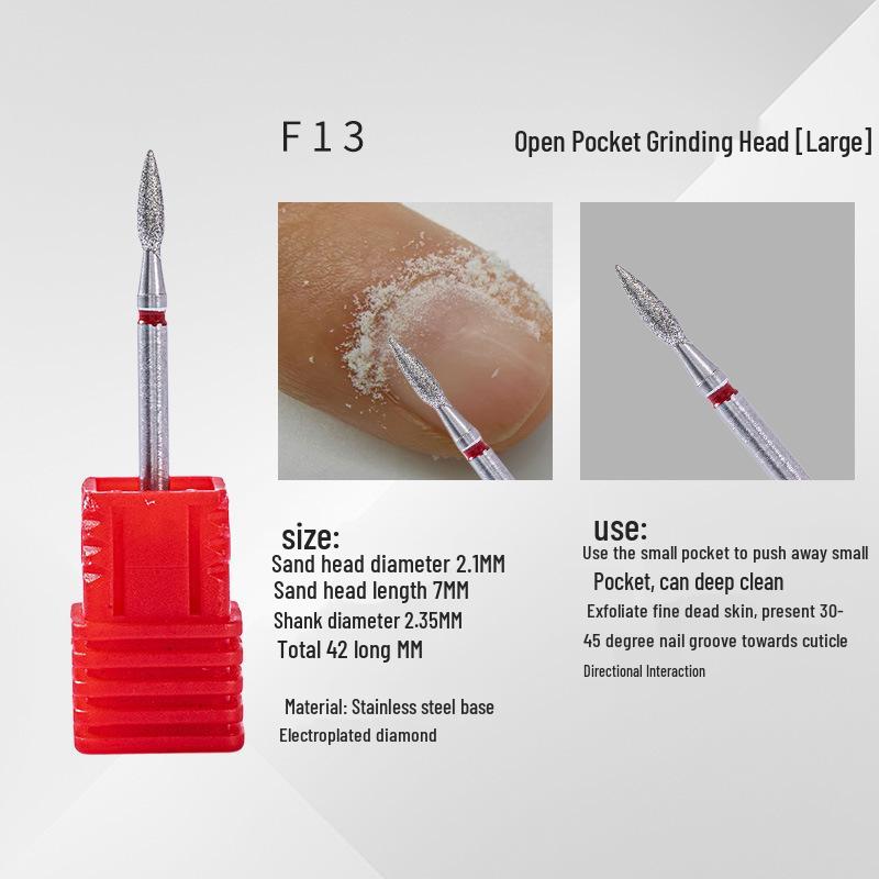 

Русская предварительно нарезанная алмазная абразивная головка для маникюра - Идеально подходит для натуральных ногтей