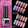 Bouncing Warm Glitter Powder Broken Diamond Glue, Bright And Explosive Glitter Phototherapy Glue Removable Color-Changing Nail Polish Glue Set