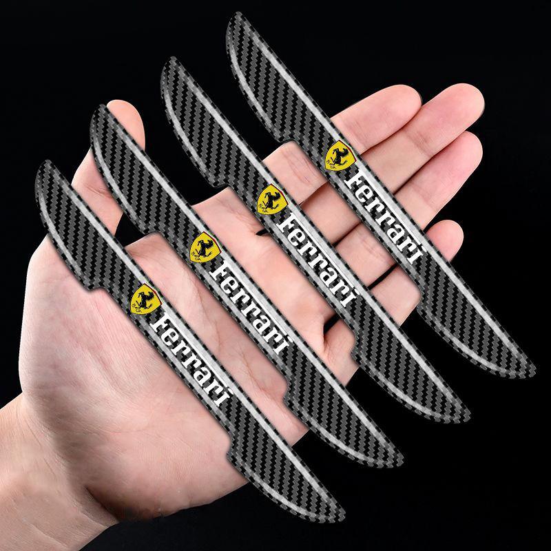 

4Pcs Car Door Edge Anti-collision Bar Sticker Silicone Protection Strip for Ferrari SJ Teams Roma 488 Portofino Roma Spider SF90