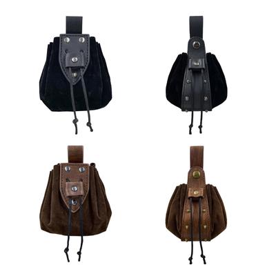 Borsetta in Pelle Medievale con Coulisse Borsa Cosplay & Accessorio per Feste di Halloween