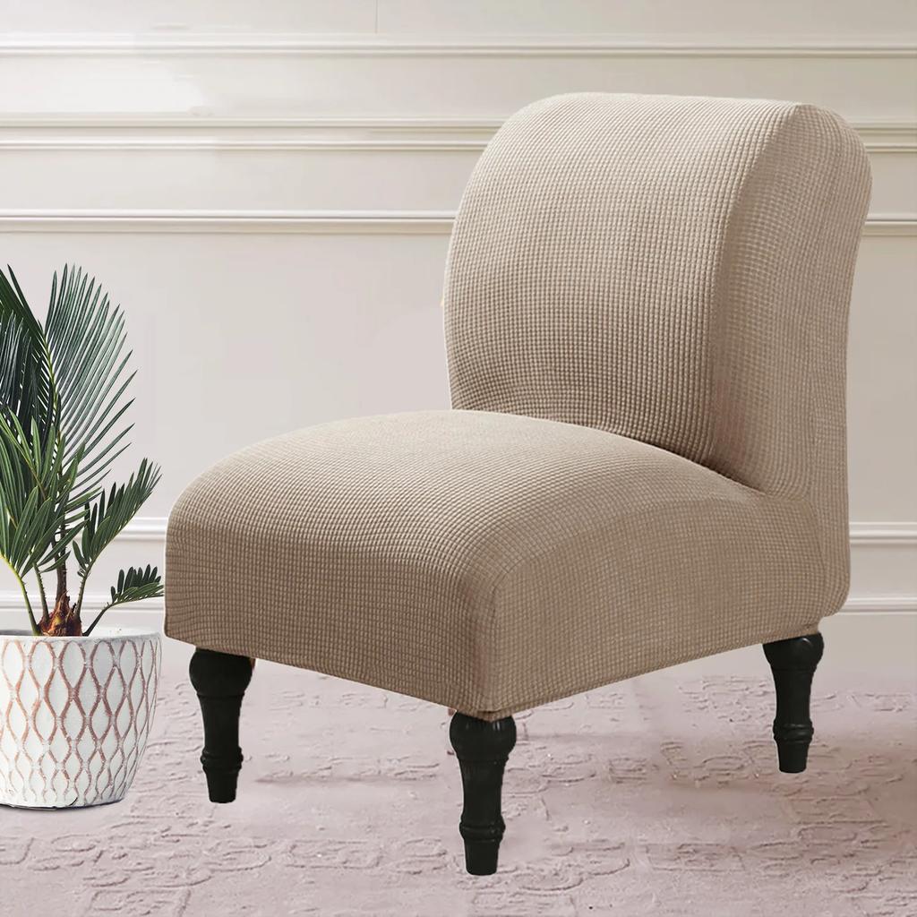 Armless Chair Cover Single Sofa Slipcover Modern Accent Stretch Chair Covers Elastic Cheap Couch Protector Cover For Home Hotel