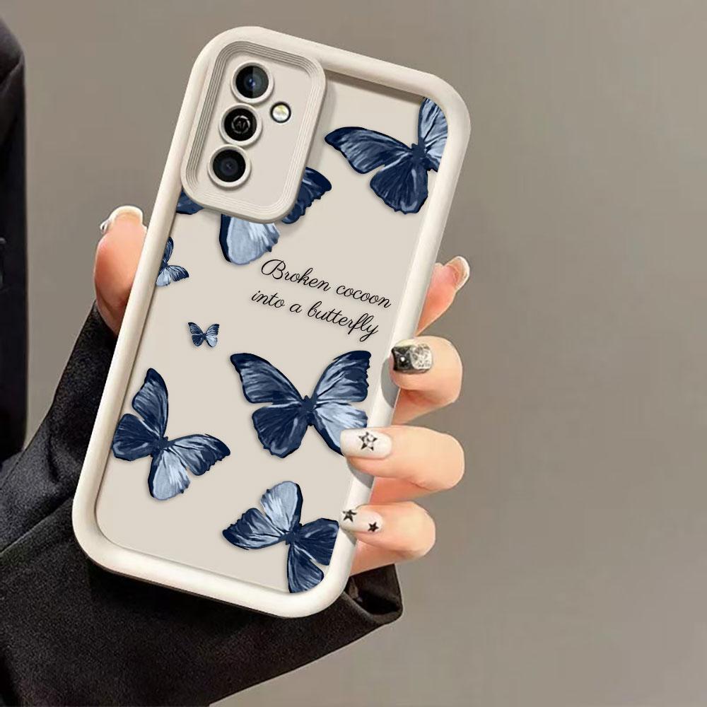 Pretty Purple Butterfly Phone Case For VIVO Y400 Y03 Y17S Y19S Y20 Y21 Y22S Y28 Y35 Y36 Y38 Y39 Y50 Y51 Y72 Y75 Y93 Y100 Cover