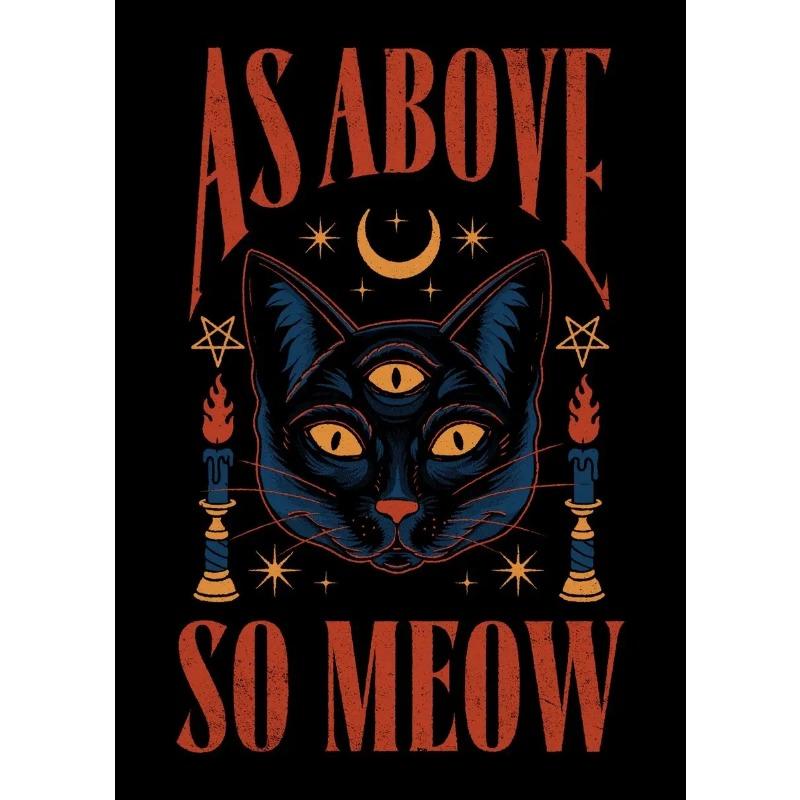 Vintage Cat Poster Tarot Cute Sun Moon Art HD Posters Canvas Paintings And Prints Wall Art For Living Room Home Decor Frameless