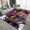 Harley-Quinn Cartoon Area Rug Large,Clown Girl Carpet Rug for Living Room Bedroom Decoration,Kitchen Bathroom Non-slip Floor Mat