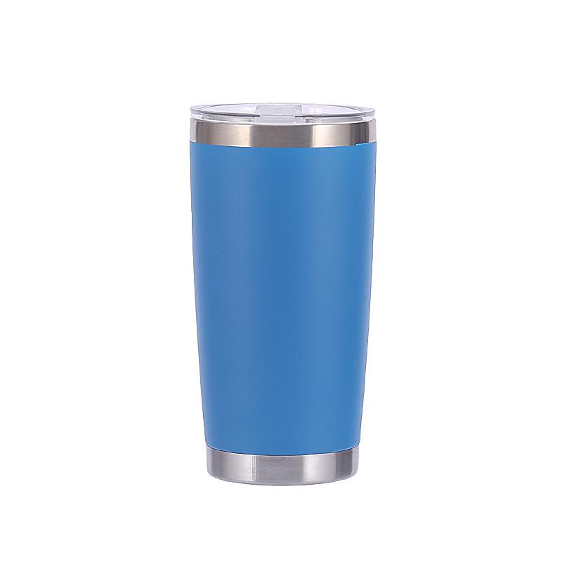 Tazza da Birra in Acciaio Inossidabile Rivestita a Polvere da 20oz a Doppia Parete con Isolamento Sottovuoto