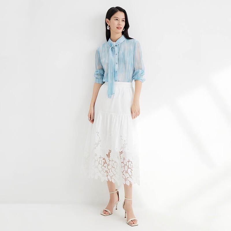 JESSIE French Hollow Out A-line Skirt