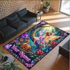 Forest Theme Crystal Velvet Floor Rug Personalized Custom Name Text Warm Carpet Home Decoration