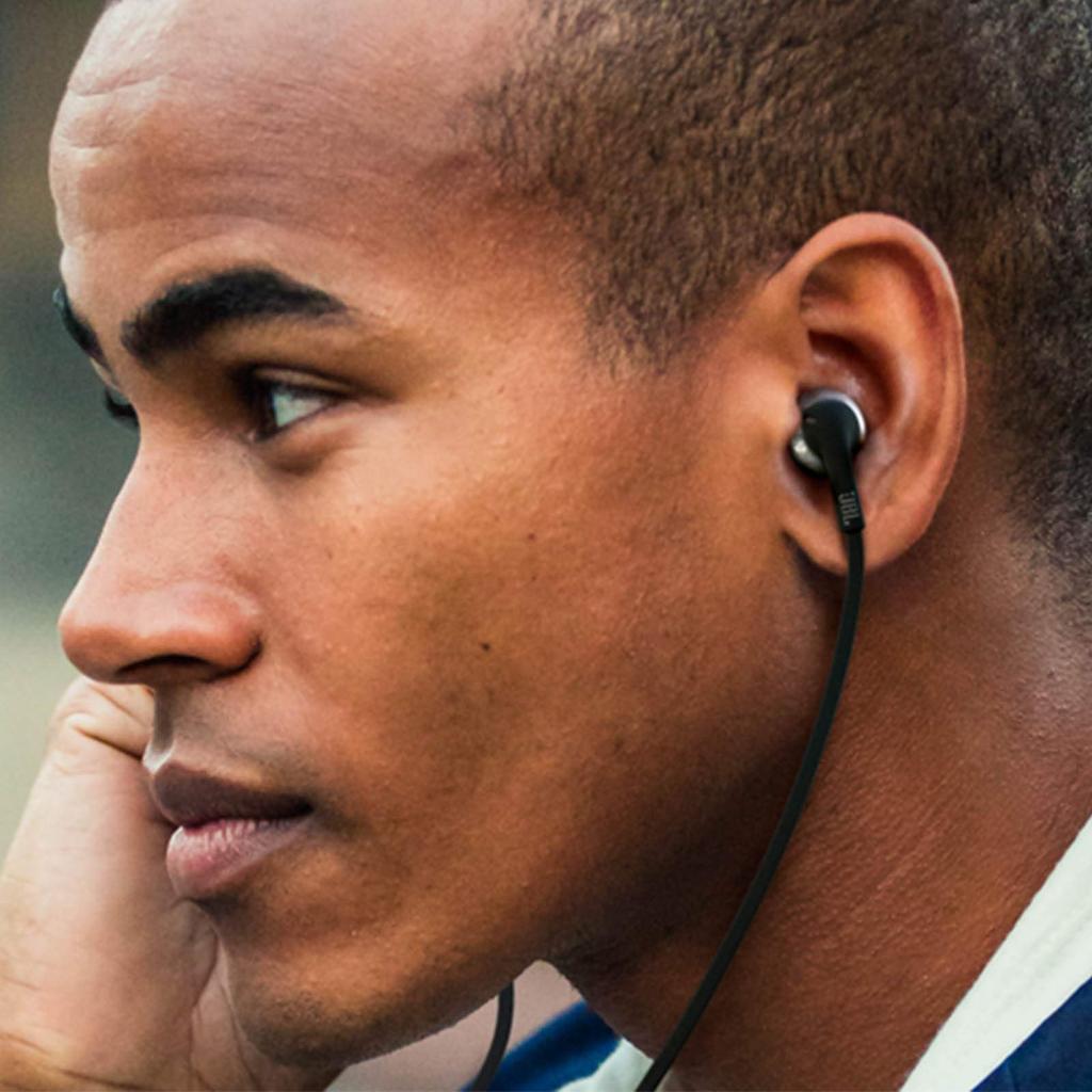 JBL T205 Wired Earphones with Mic (Black)