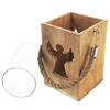 Wooden angel candle lantern MANGO 20.5 cm