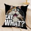 Funny lesbians eat what Cushion Cover Soft Plush Fabric DoubleSided Printed Cushion Covers for All Seasons Modern Home Decor