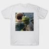 Funny Frog Boat Shark Meme Men Women Clothes T-shirt Cotton Ocean Humor Graphic Tee Gift Ideas