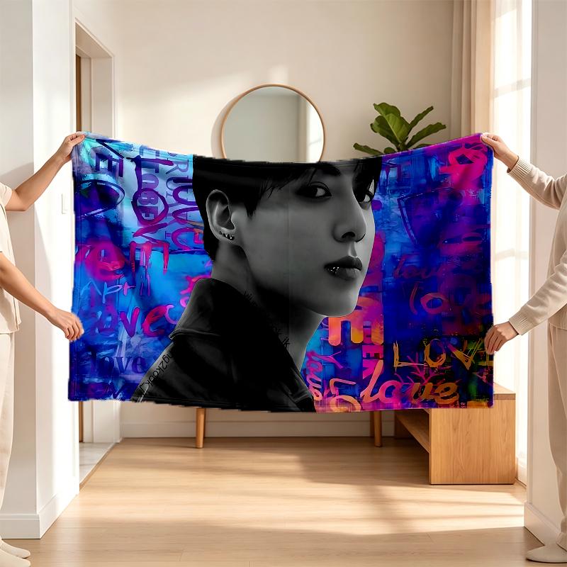 Jk (1) Flannel Blanket a Soft Accent for the Bedroom and Living Room and a Cozy Home Gift