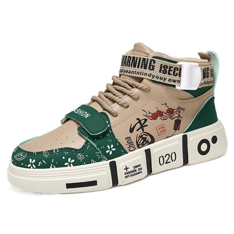 Winter men's shoes 2025 new high-top board shoes men's middle-aged and older children's velvet warm cotton shoes fashion casual sports shoes