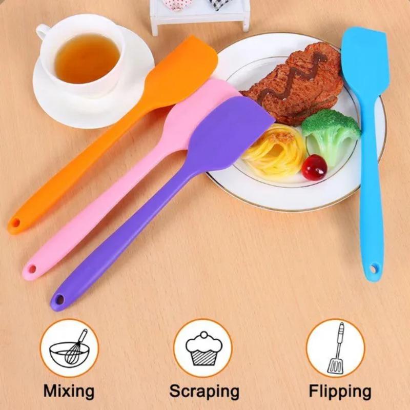 1PC Silicone Spatulas, Heat Resistant Rubber Spatula Non-Stick Cake Spatula Tool Spoon Spatula for Cooking, Baking