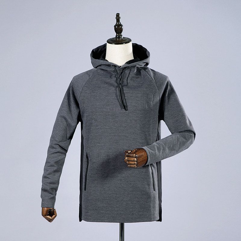 Foreign Trade Tail Order Hooded Pullover Spring and Autumn European and American Sweater Gray S