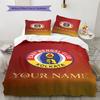 Name Custom East Bengal FC Pattern Bedding Set Quilt Cover Pillowcase Home Decor Gift (1 * duvet cover + 2 * pillowcase, without core)