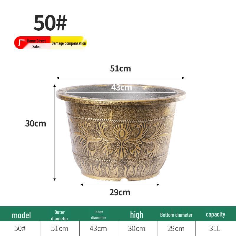 Large Thickened Outdoor Plastic Flower Pot for Trees, Water Lilies, and Lotus Plants