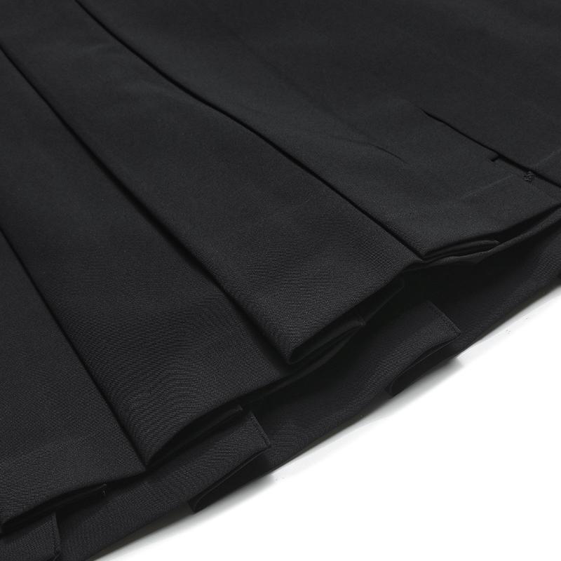 FILA Golf Series Simple Fashion Pleated Casual Skirt Women skirts Deep-Black A11W625305FBK