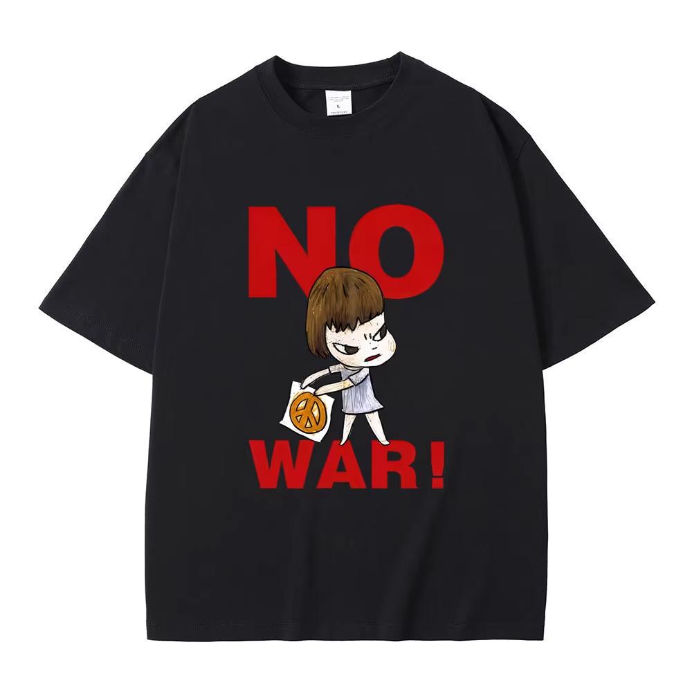 

Yoshitomo Nara No War T-shirt Summer Men Women Casual Funny T Shirts Male Fashion Oversized Streetwear Unsiex Soft Cotton Tee... S