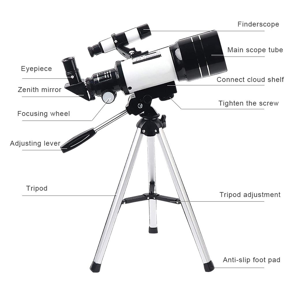 Astronomy Telescopes for Kids Adults Professional Astronomical Refracting Telescope with Tripod and