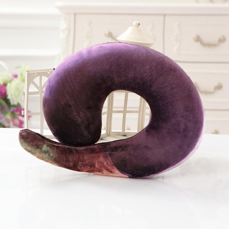 Tcmy Fashion Peeled Prawns Plush U Neck Pillow For Travel And Nap Shrimp Cushion Jelly Toy