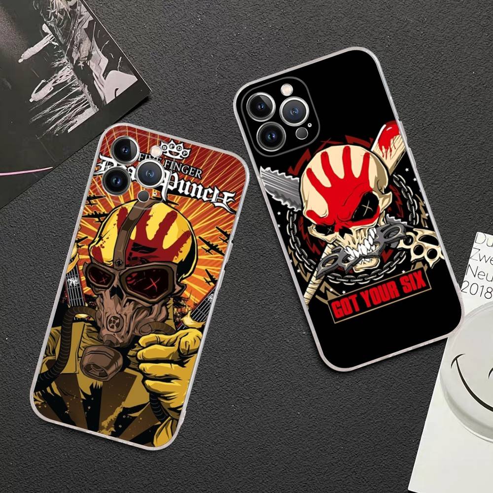 Beliebte Band F-Five Finger Death Punch Transparente Handyhülle Für IPhone 17 Air 16 Pro Max 15 14 13 12 11Plus Stoßfeste Hülle