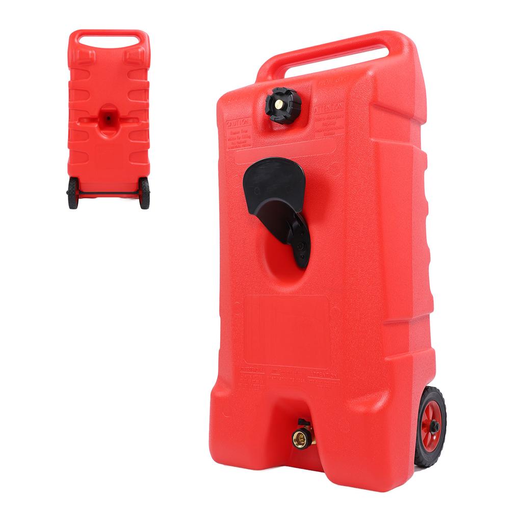 Fuel Oil Storage Tank 14 Gallons Shockproof Portable Gas Fuel Tank Container for ATVs Snowmobiles Boats Jets Skis