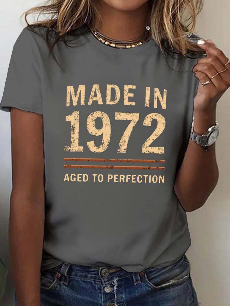Made In 1972 Aged To Perfection Vintage 50th Birthday T-shirt