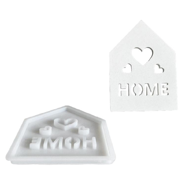 Ornament Mould Flexible Silicone Mold for Office Decoration 3D House Figurine Shaped Desktop Embellishment Making Molds