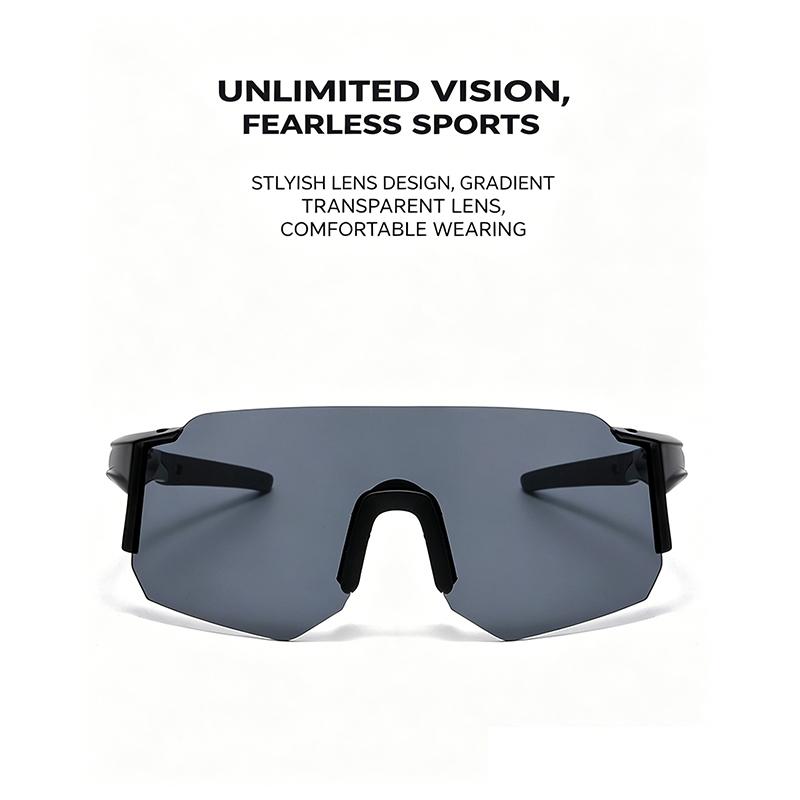 Unisex Radsportbrille, UV400 Polarisierte Sportbrille, Winddichte Einteilige Verspiegelte Brille für Radfahren, Laufen und Outdoor