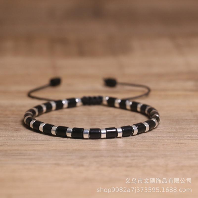 Turquoise Heishi Bead Bracelet – Gold Accent Adjustable Boho Jewelry, Spiritual Protection Gift for Women