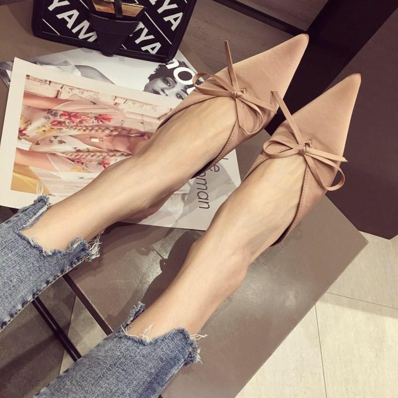 Sandals Baotou Women's Summer Half Slippers Pointed Heel Low Heel Sandals Lazy Shoes