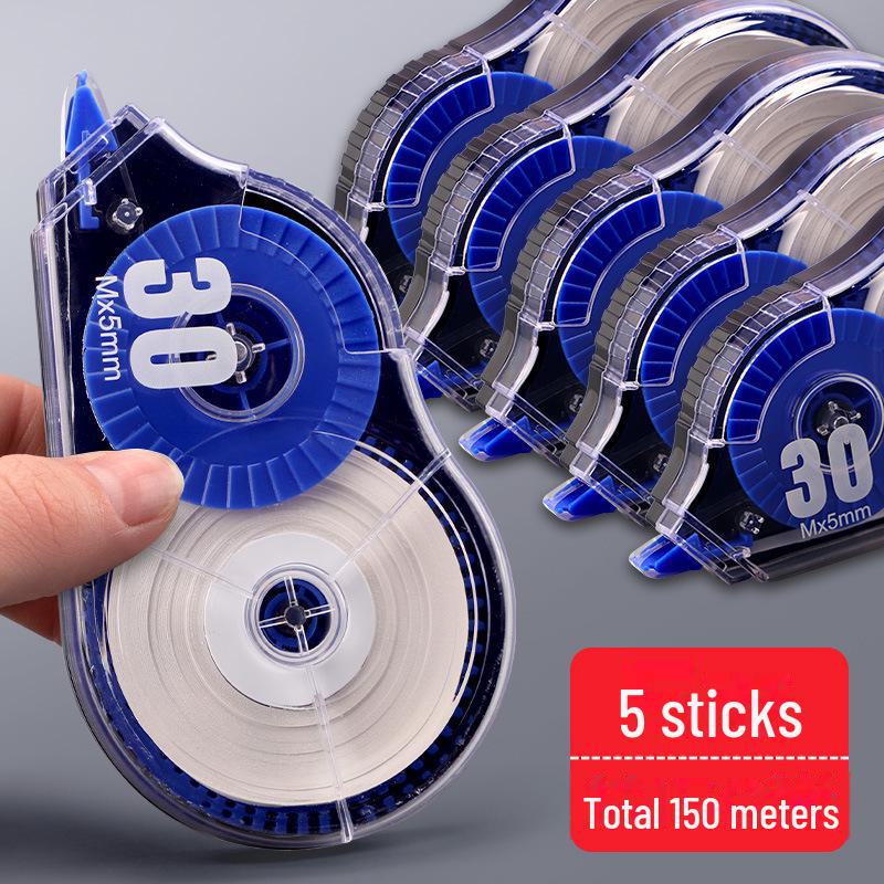 High-Capacity Correction Tape for Students with Smooth, Transparent Film
