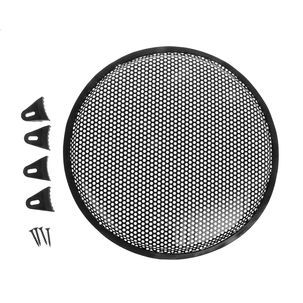 Speaker Grill Cover Guard Protector Grille Subwoofer Car Subs Woofer Metal Cover Clamps Screws Grille Audio Subs Woofer 1 чёрный