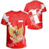 T-shirt Imprimé Héraldique 3D Drapeau Indonésien Pour Hommes Été Décontracté Sport Mode Garçons Oversize Street Manches Courtes Hauts