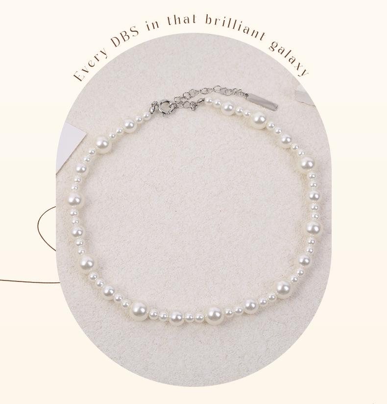 Elegant Baroque Pearl Clavicle Necklace: French Fashion, Luxurious & Versatile Jewelry for Women