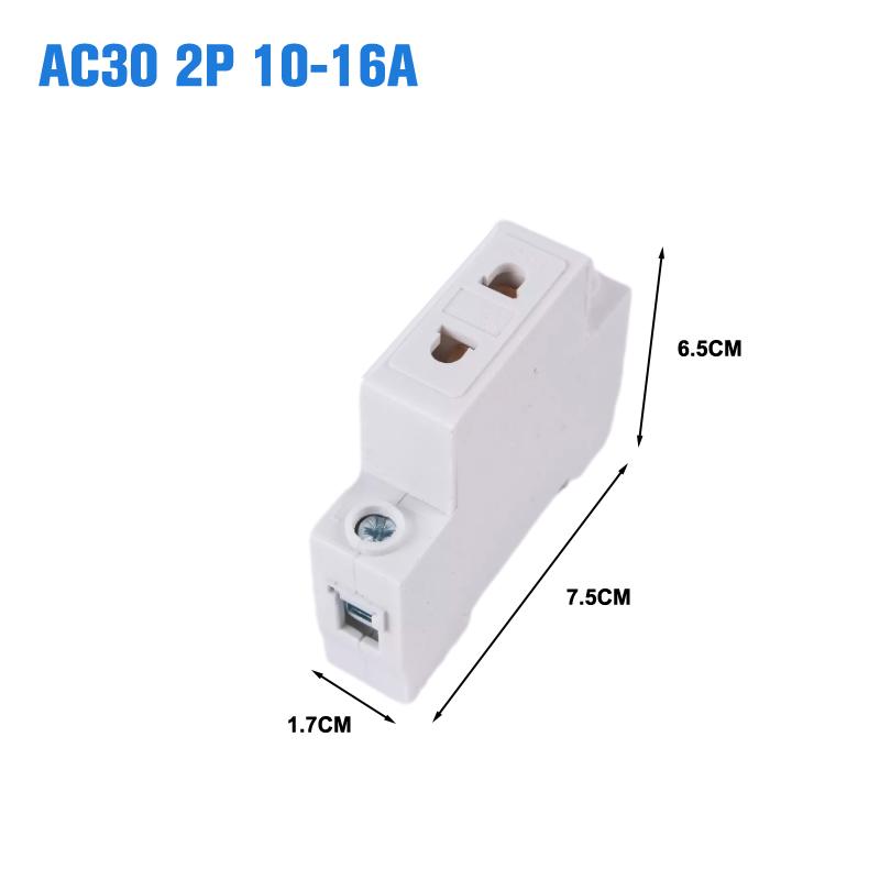 AC30 EU Og AU Type 35mm DIN Skinnefeste AC Strøm 10A 16A 25A 250V 440V 2/3/4/5 Pins Plugg Modulær Stikkontakt