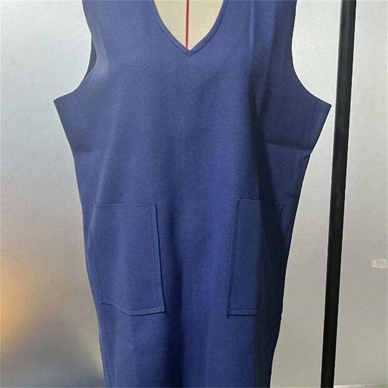 Woolen Sleeveless Tank Dress Women's Autumn Winter Solid Loose Vest Bottom Midi Dresses