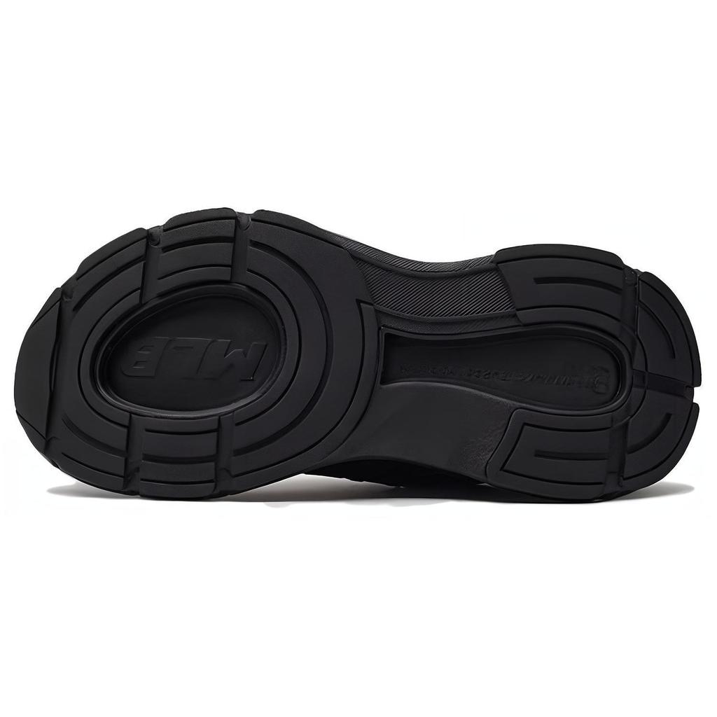 MLB Chunky Runner Ath-Flow Thick Sole Height Increasing Fabric Nylon Low Top Casual Running Shoes Unisex Sneakers Black White 3ARNATF4N-50BKS