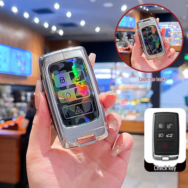 Jaguar XFL/XEL/XJL Key Cover: Iridescent Metal, High-End Buckle, F-Pace & F-Type Compatibility