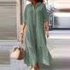 Summer Cotton Linen Women Dress Black Loose Long Sleeve Shirt Dresses Female Summer Casual Oversize Elegant Clothes Ladies