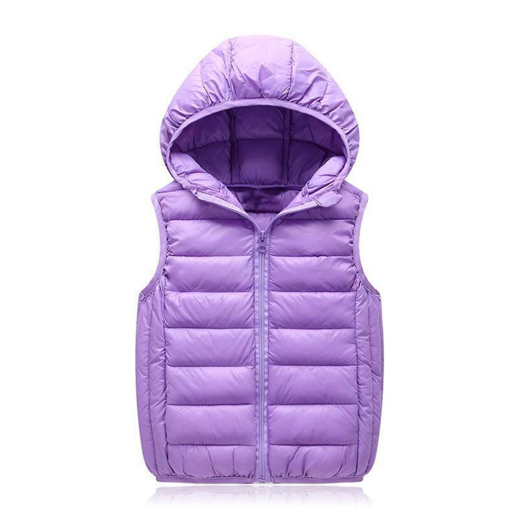 Kids Casual Hooded Lightweight Padded Vest for Boys Girls Everyday Wear