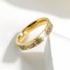 4MM Women Stainless Steel Rings for Engagement Wedding Band Jewelry Thorns Print Polished Titanium Steel Rings Gift
