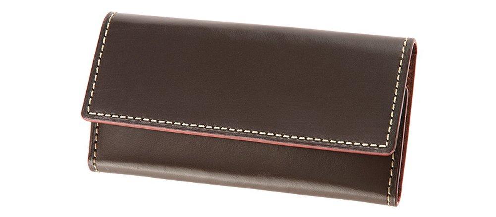 

CYPRIS Bridle Leather Luga Shoulder Key Case Leather Day Gift Present Birthday Boyfriend Chocolate x Orange 6275 [Cypris] & Father s
