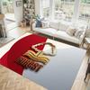 Nottingham Forest Fußball Design Kristall Samt Teppich Gemütlich Nicht?Rutschfester Teppich mit Aufdruck für Schlafzimmer Wohnzimmer Eingang