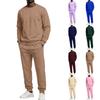 Unisex Sweatsuit Set Casual Loose Fit Neck Sweatshirt and Sweatpants for Men and Women