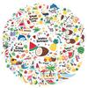 35pcs Playful Summer Stickers Cartoon Tropical Animal Stickers  Stickers For Guitar DIY Skateboard Laptop Luggage Decor