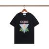 280g Double Yarn Cotton T-Shirt Couples Casablanca Castle Print Short Sleeve Round Neck Loose Fit