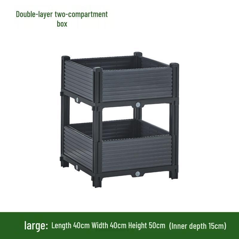 Extra-Large Plastic Balcony & Rooftop Planting Box for Vegetables & Flowers