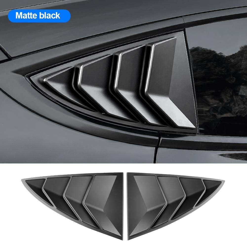 ABS Rear Car Window Shutter Cover For Tesla Model 3 2017-2025 2025 Highland Louver Side Vent Trim Triangle Modified Accessories